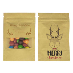 Classic Kraft Designed Holiday Stand Strong® Bags with Clear Window