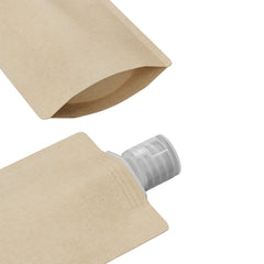Classic Kraft Brown Stand Pouch with Top Wide Mouth Flip Top Cap