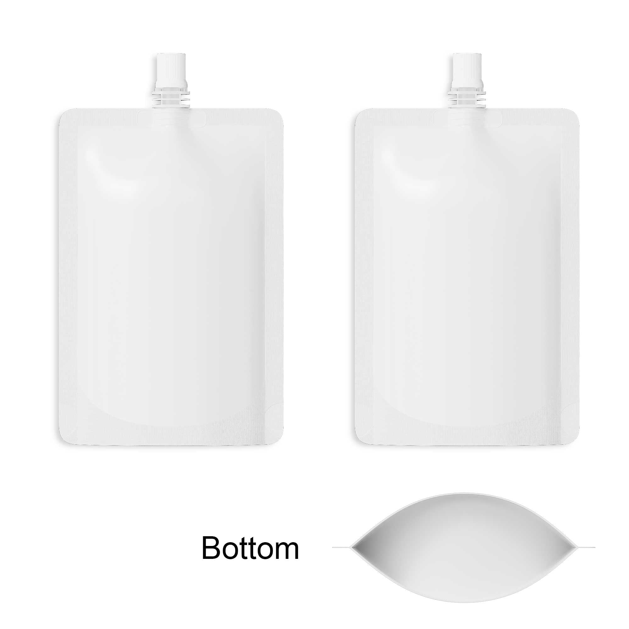 Customizable Glossy Plastic Bottle Pouch with Top Screw Cap Spout (Full Customization)