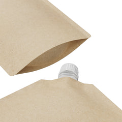 Classic Kraft Brown Stand Pouch with Corner Wide Mouth Twist Cap