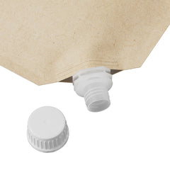 Classic Kraft Brown Stand Pouch with Corner Wide Mouth Twist Cap