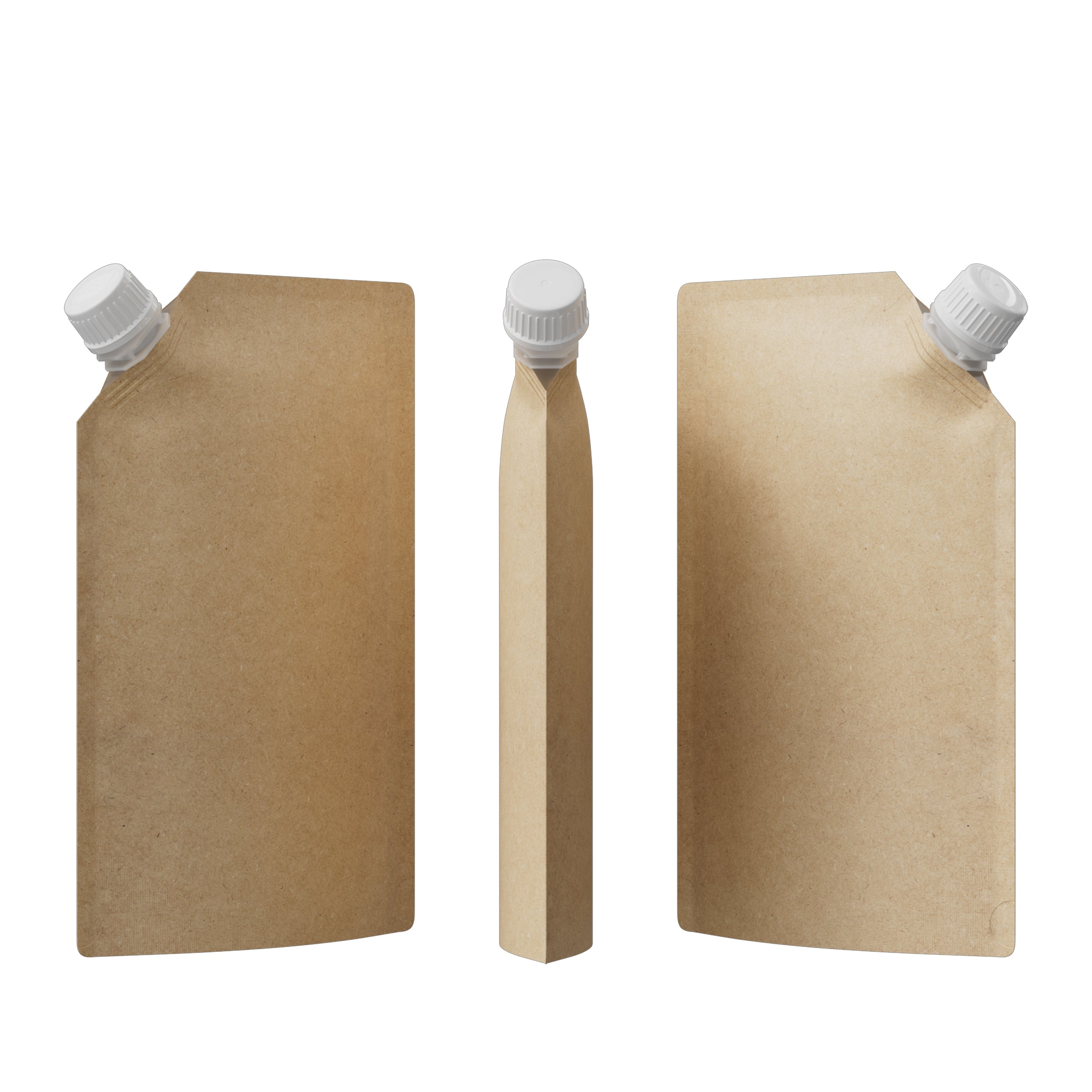 Classic Kraft Brown Stand Pouch with Corner Wide Mouth Twist Cap