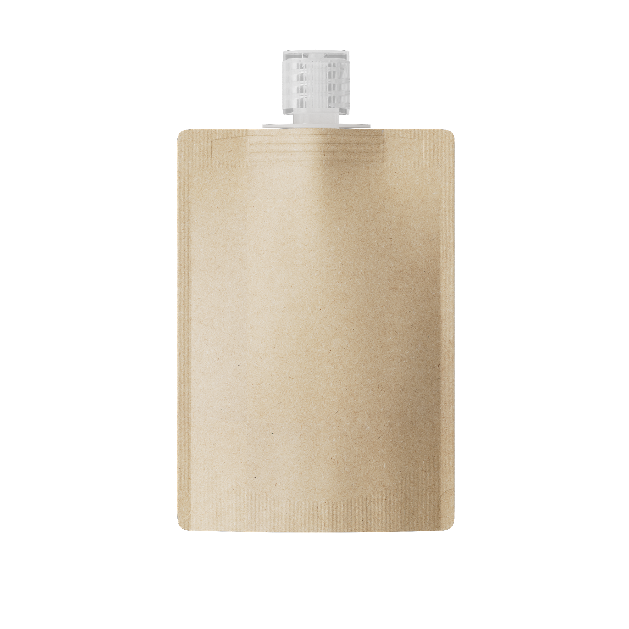 Customizable Classic Kraft Brown Bottle Pouch with Top Wide Mouth Flip Top Cap (Basic Printing)