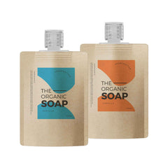 Customizable Classic Kraft Brown Bottle Pouch with Top Wide Mouth Flip Top Cap (Basic Printing)