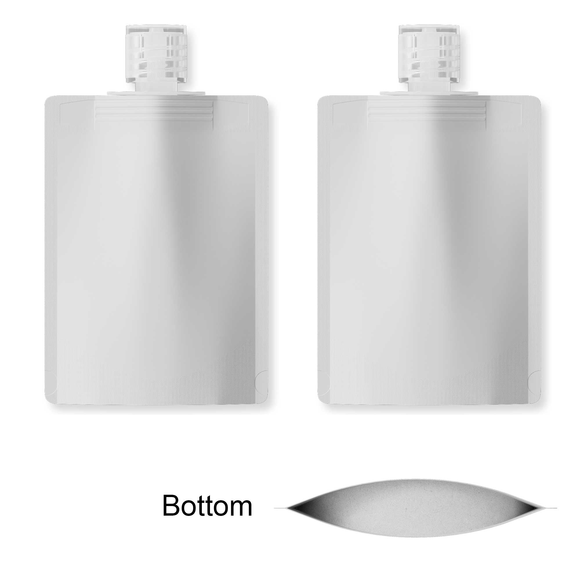 Customizable Classic Kraft Bottle Pouch with Top Wide Mouth Flip Top Cap (Full Customization)