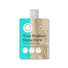 Customizable Classic Kraft Bottle Pouch with Top Wide Mouth Flip Top Cap (Full Customization)