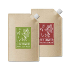 Customizable Classic Kraft Brown Bottle Pouch with Corner Wide Mouth Flip Top Cap (Basic Printing)
