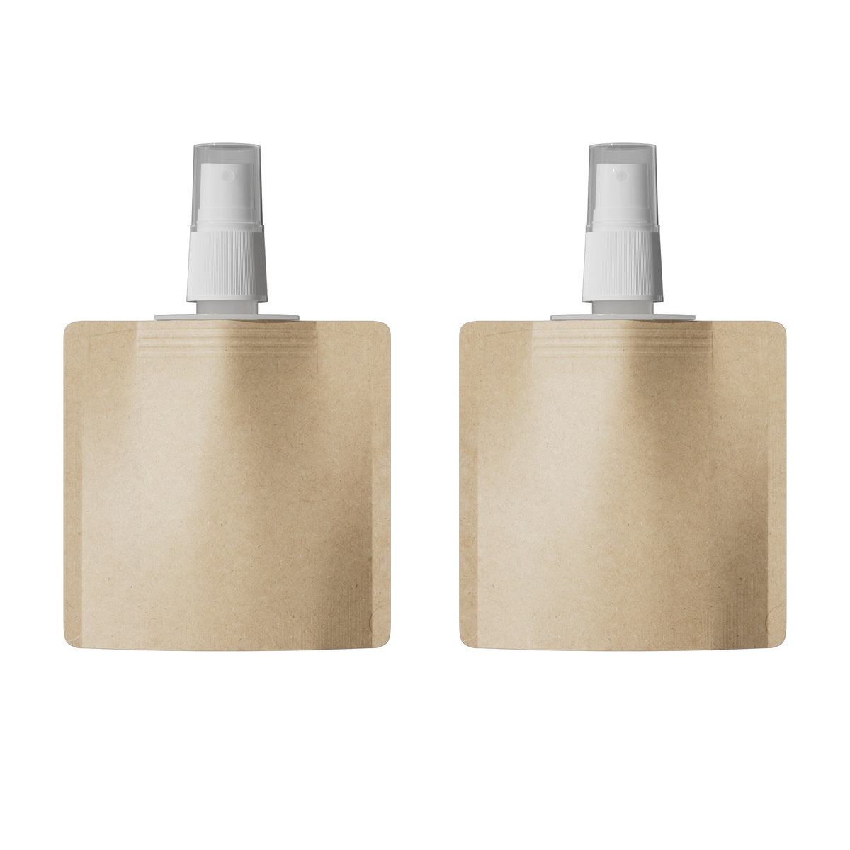Classic Kraft Brown Stand Pouch with Top Wide Mouth Fine Mist Spray Cap