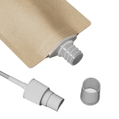 Classic Kraft Brown Stand Pouch with Top Wide Mouth Fine Mist Spray Cap
