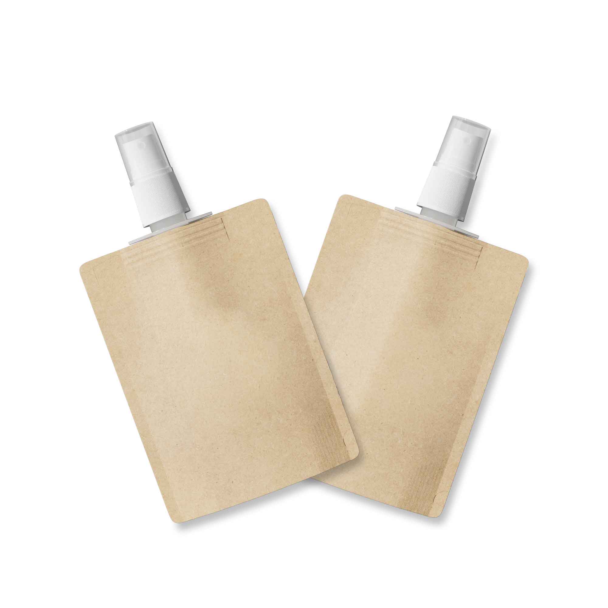 Customizable Classic Kraft Brown Beauty Mist Spray Pouch (Basic Printing)