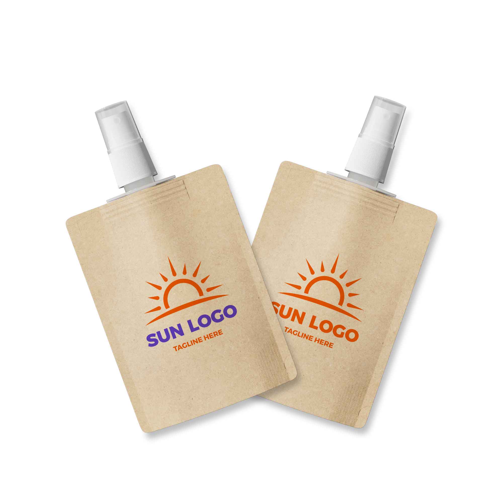 Customizable Classic Kraft Brown Beauty Mist Spray Pouch (Basic Printing)