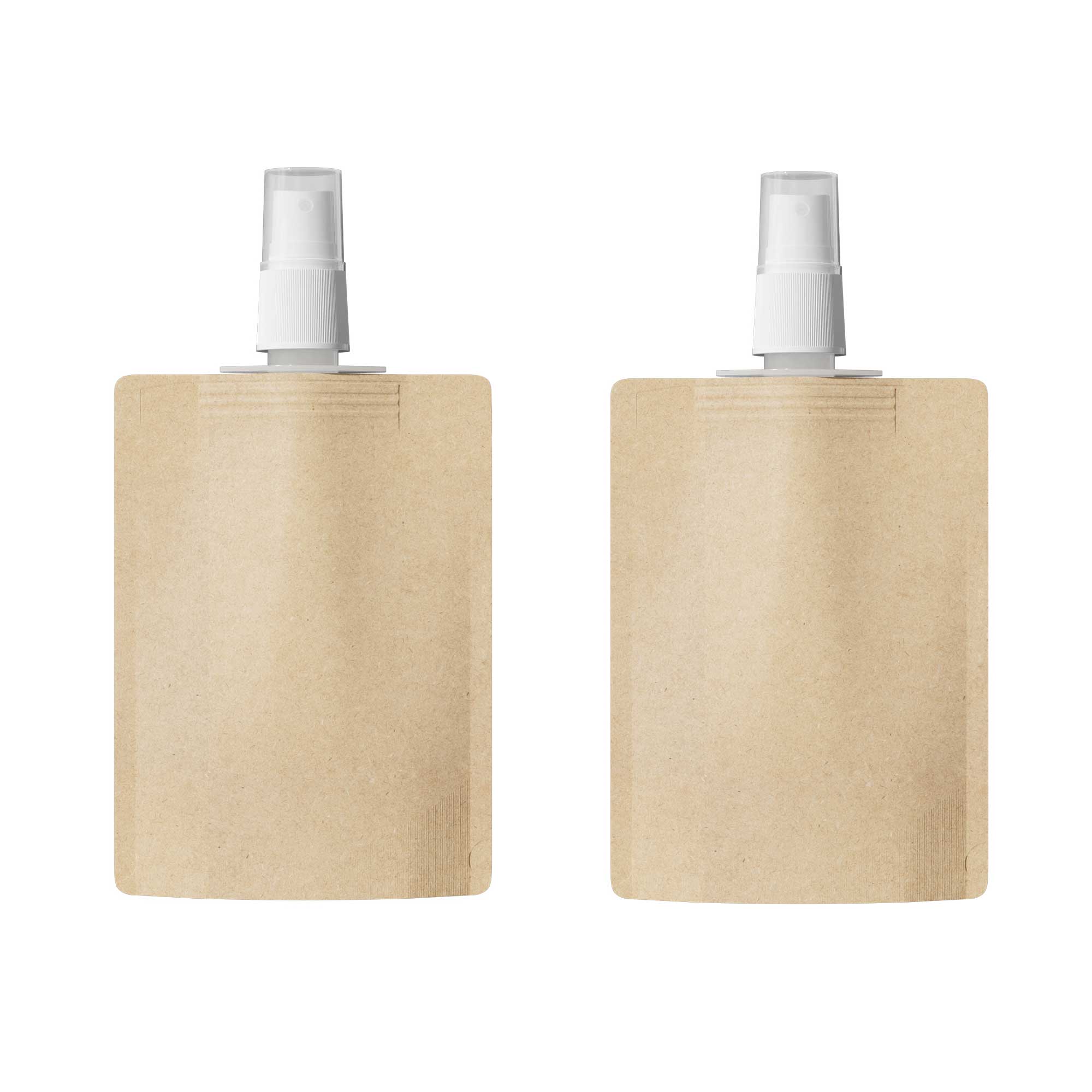Customizable Classic Kraft Brown Beauty Mist Spray Pouch (Basic Printing)