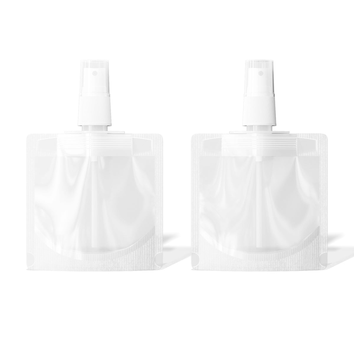 Frosted Translucent Stand Pouch with Top Wide Mouth Fine Mist Sprayers Cap