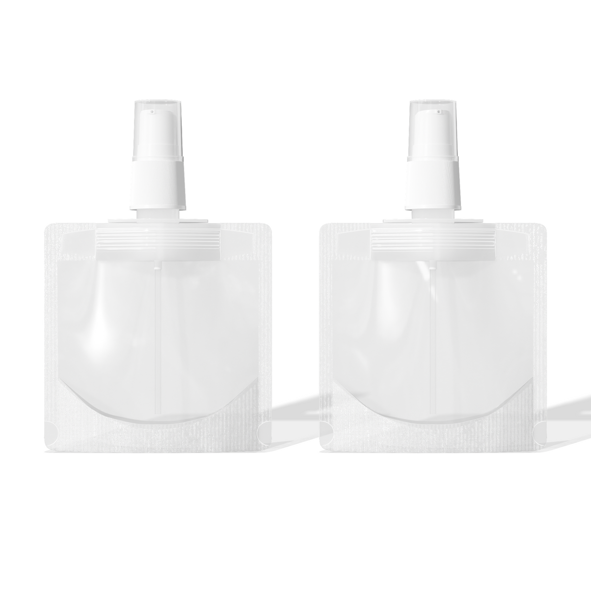 Frosted Translucent Stand Pouch with Top Wide Mouth Serum Pump