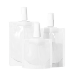 Frosted Translucent Stand Pouch with Top Wide Mouth Serum Pump
