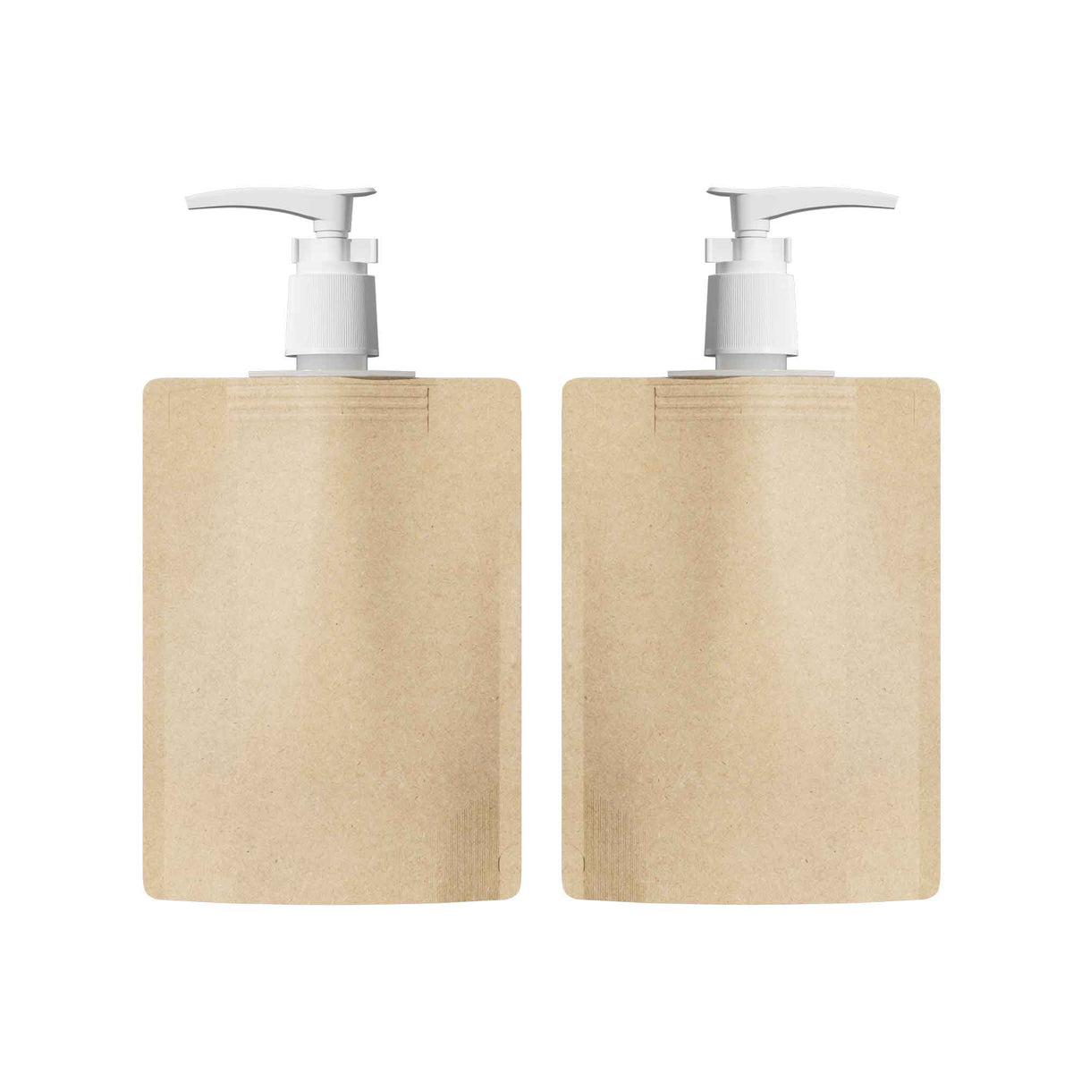 Customizable Classic Kraft Brown Beauty Dispenser with Top Wide Mouth Pump (Basic Printing)