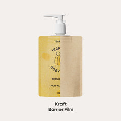 Customizable Classic Kraft Stand Pouch with Top Wide Mouth Pump Dispenser (Full Customization)