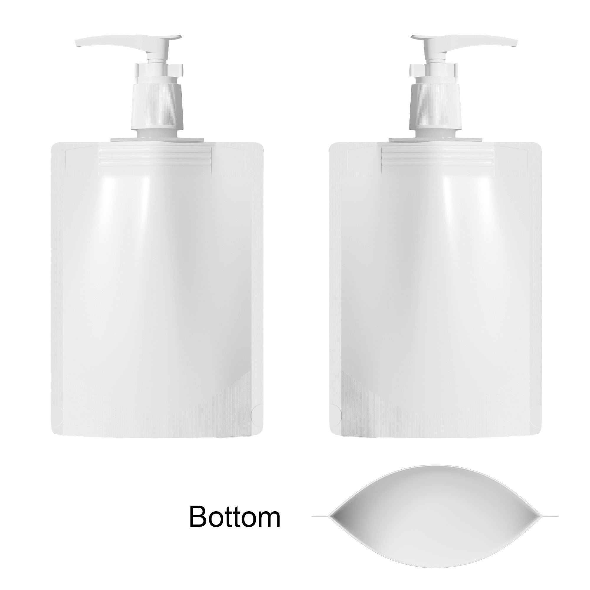 Customizable Classic Kraft Stand Pouch with Top Wide Mouth Pump Dispenser (Full Customization)