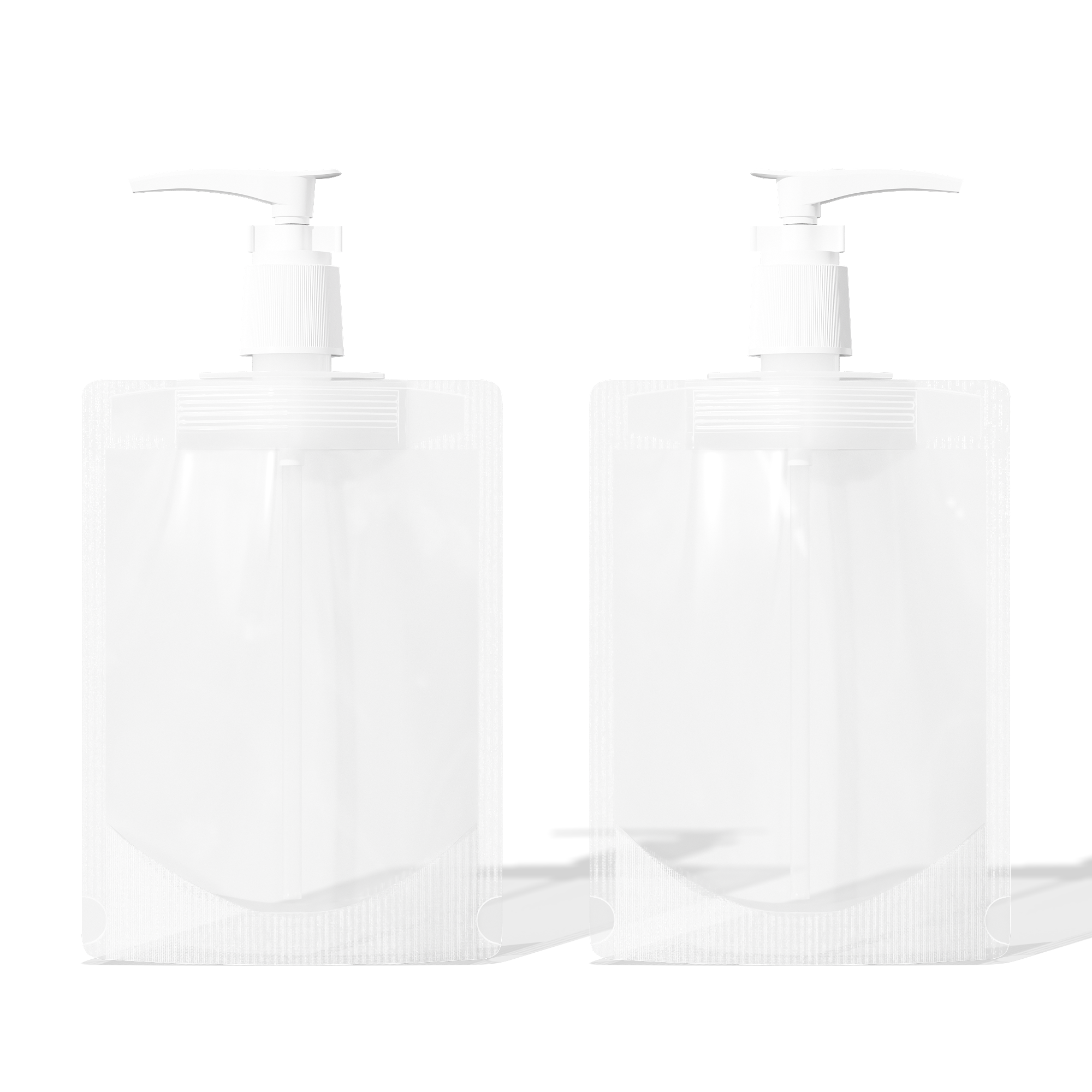 Frosted Translucent Stand Pouch with Top Wide Mouth Pump Dispenser