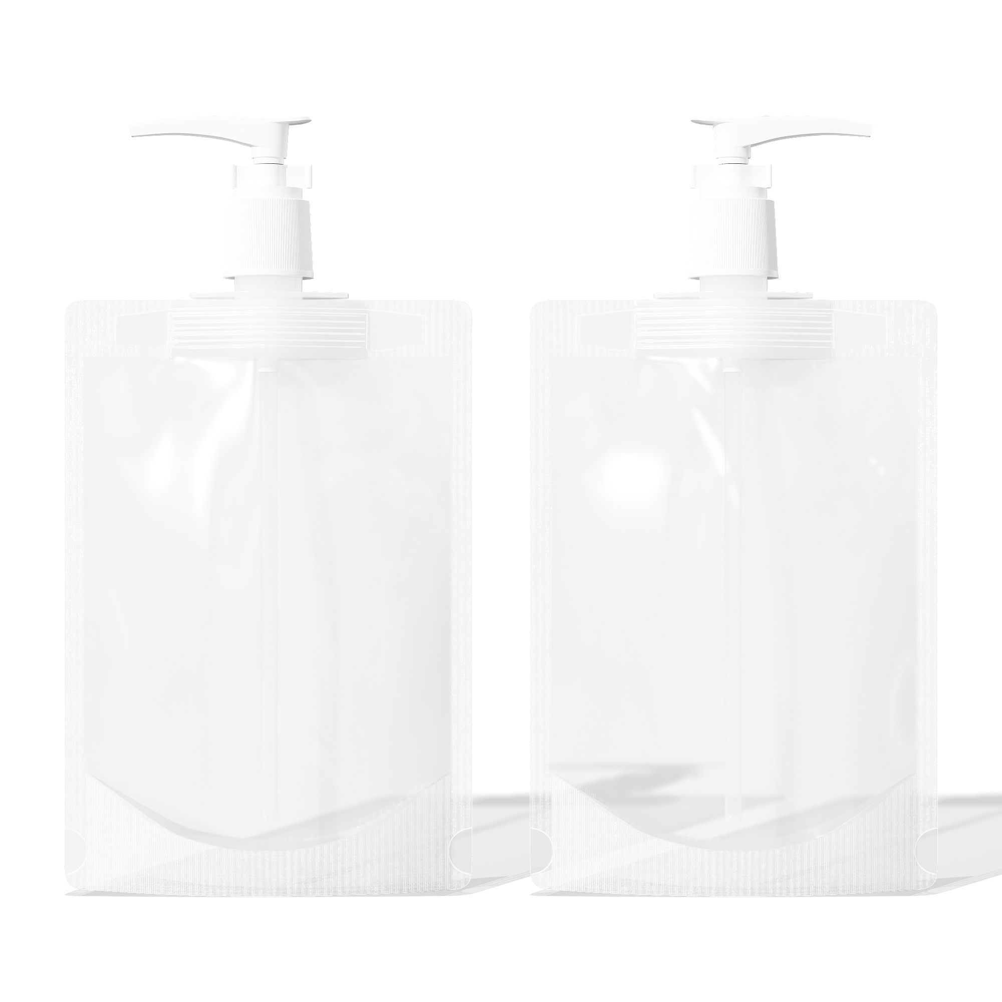 Frosted Translucent Stand Pouch with Top Wide Mouth Pump Dispenser