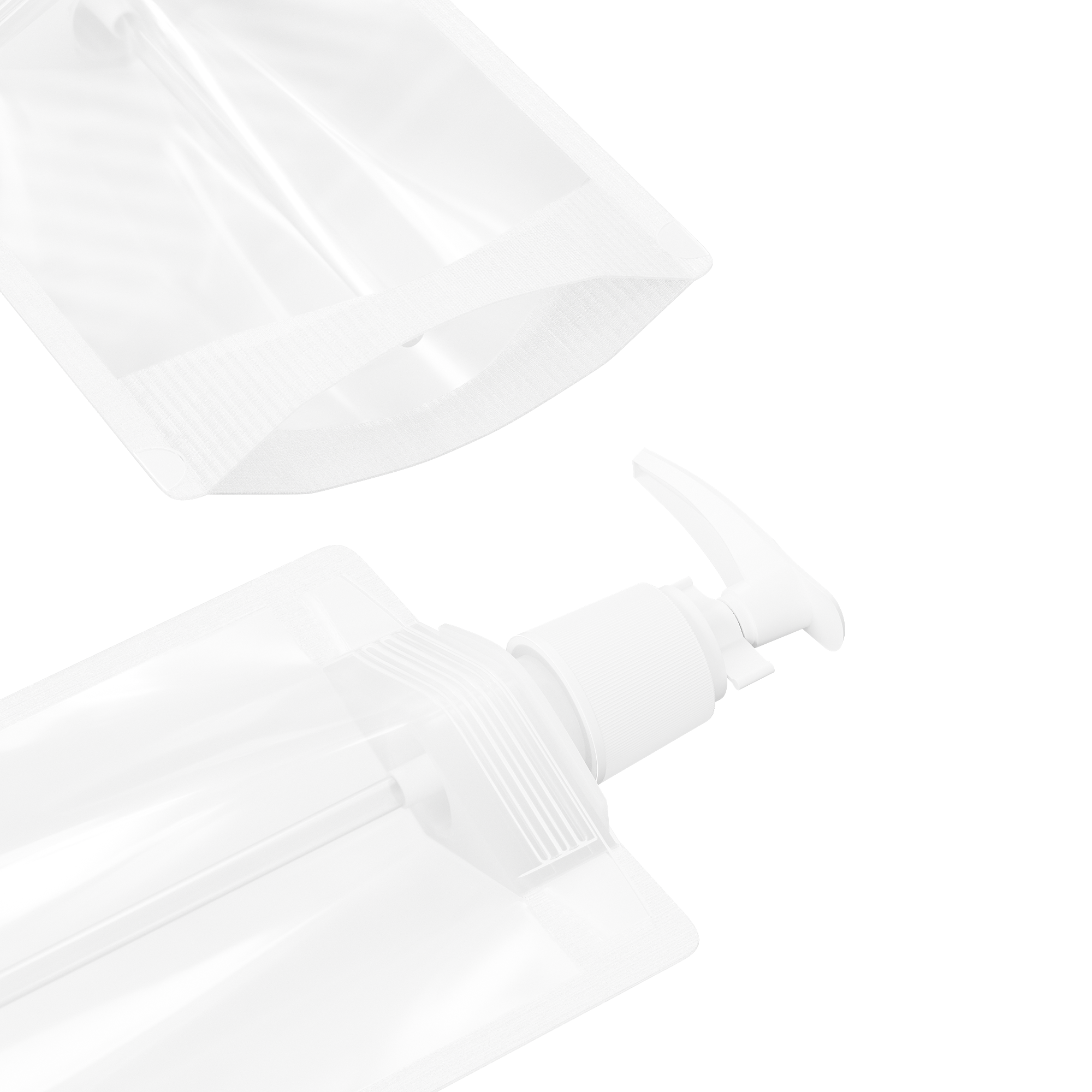 Frosted Translucent Stand Pouch with Top Wide Mouth Pump Dispenser