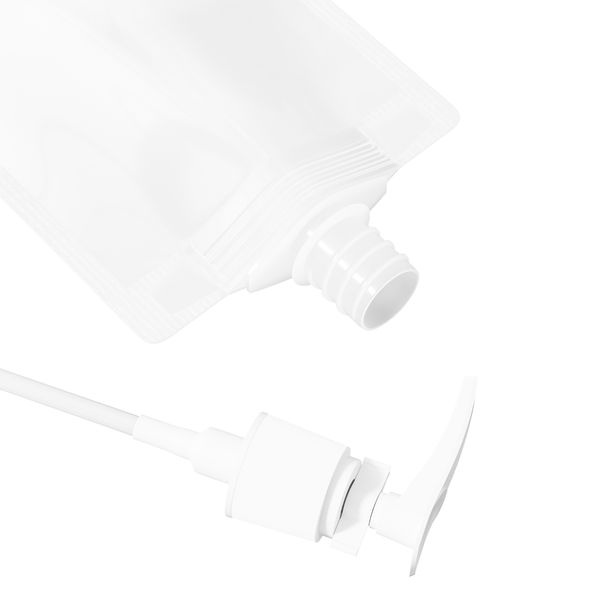 Frosted Translucent Stand Pouch with Top Wide Mouth Pump Dispenser