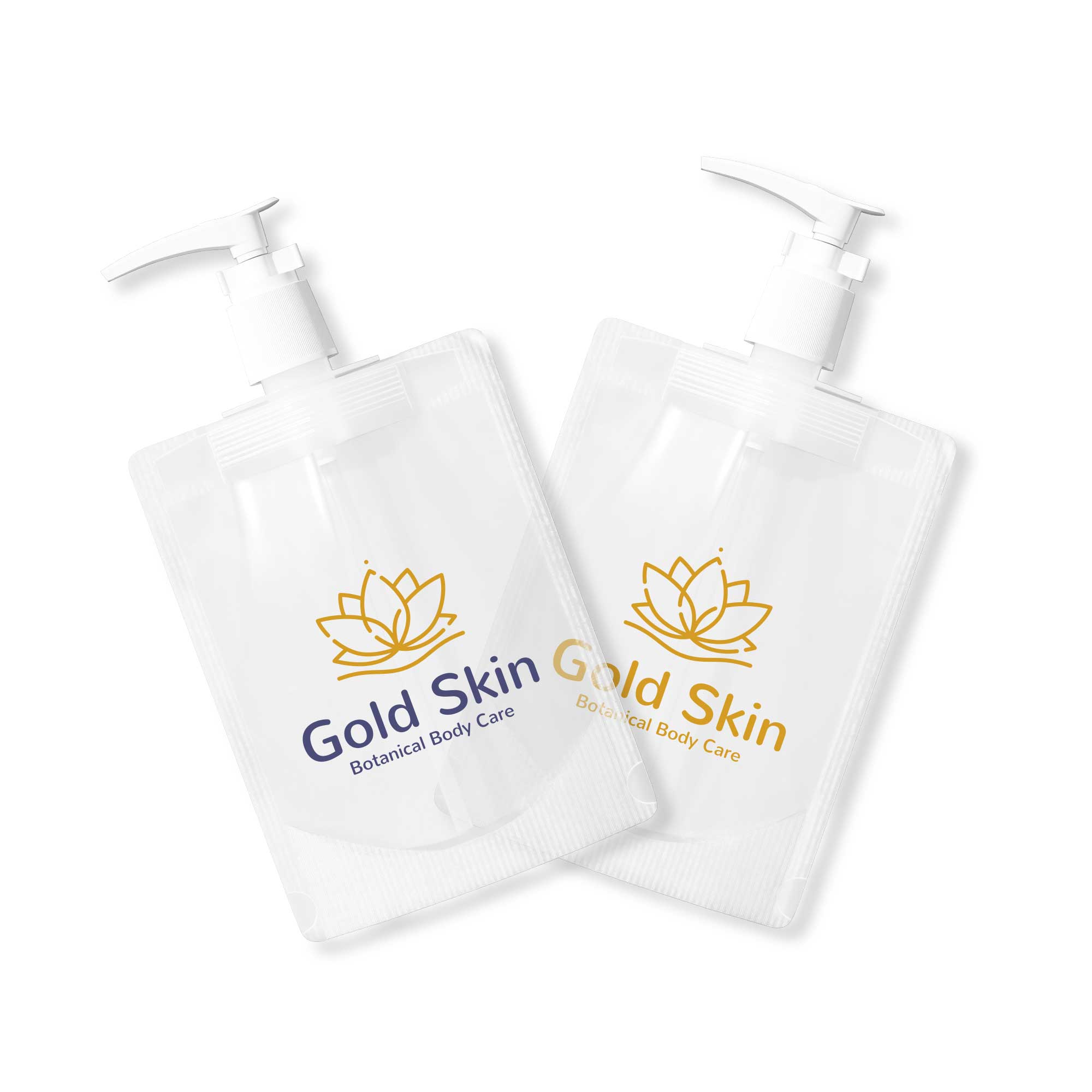 Customizable Frosted Translucent Beauty Stand Pouch Dispenser (Basic Printing)