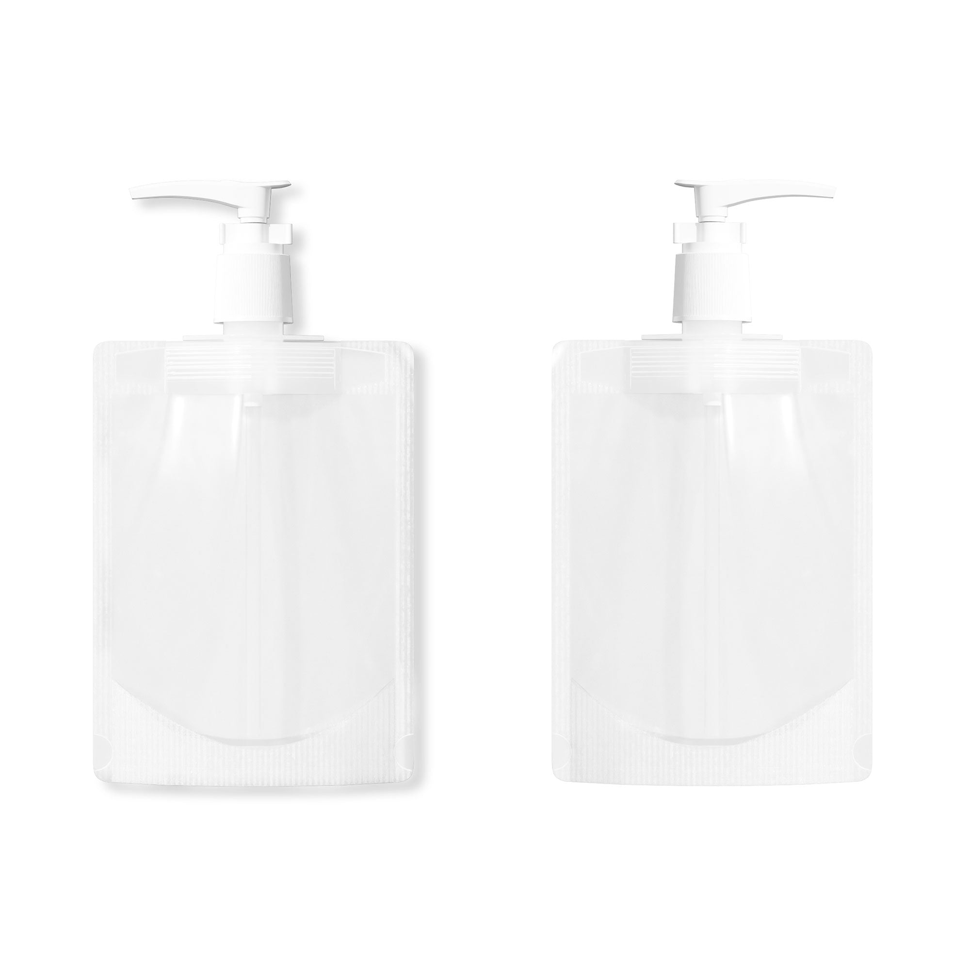 Customizable Frosted Translucent Beauty Stand Pouch Dispenser (Basic Printing)