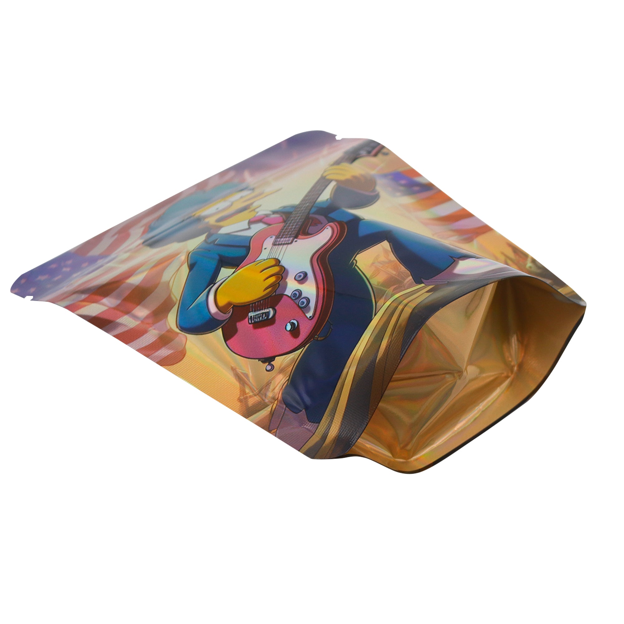 Holographic Cartoon Family Smell Proof Metallized Foil Stand Strong® Bags