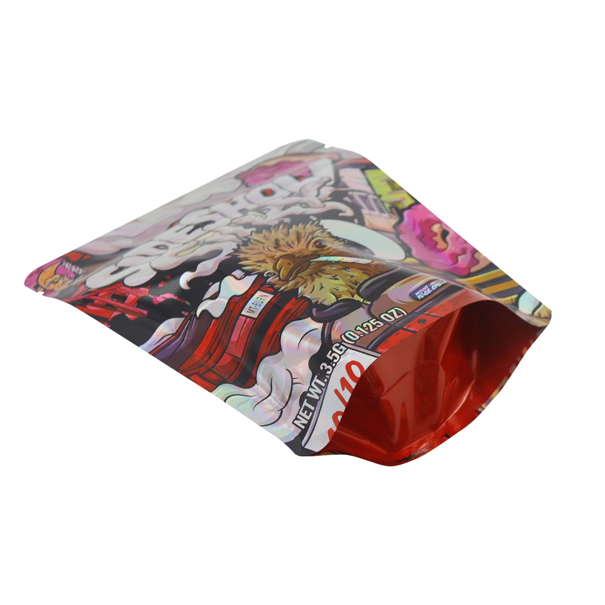 Holographic Silky Smell Proof Metallized Foil Stand Strong® Bags