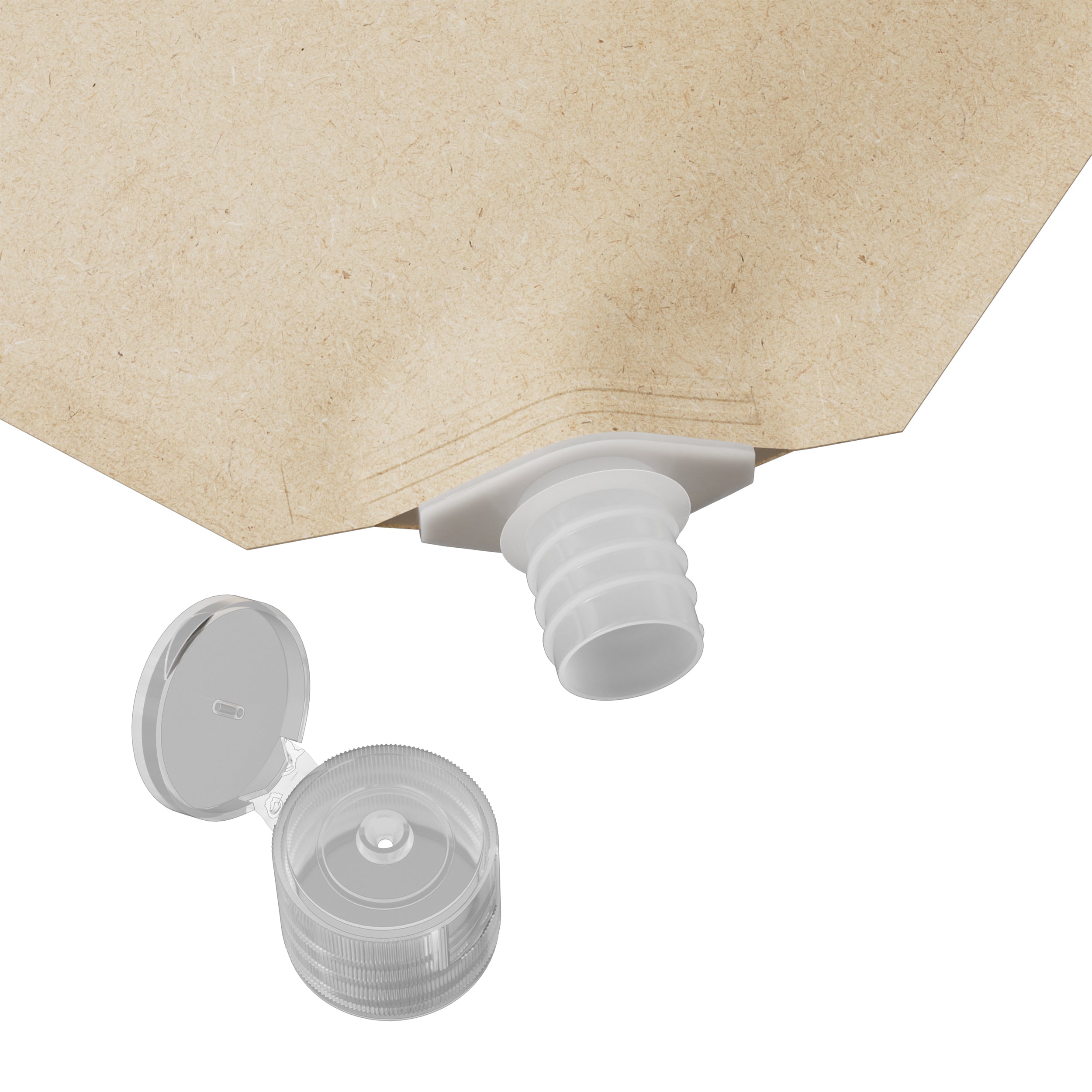 Classic Kraft Brown Stand Pouch with Corner Wide Mouth Flip Top Cap