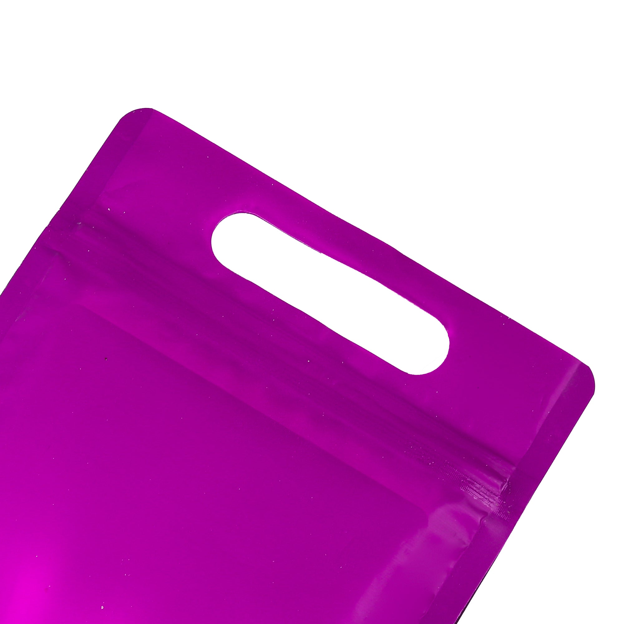 Smooth Matte Acai Purple Side Gusset Stand Strong® Bags with Die Cut Handles