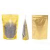 QQ Studio® Coffee Valve StandStrong™ Packaging Bags with Zipper Seal - Duo Gold