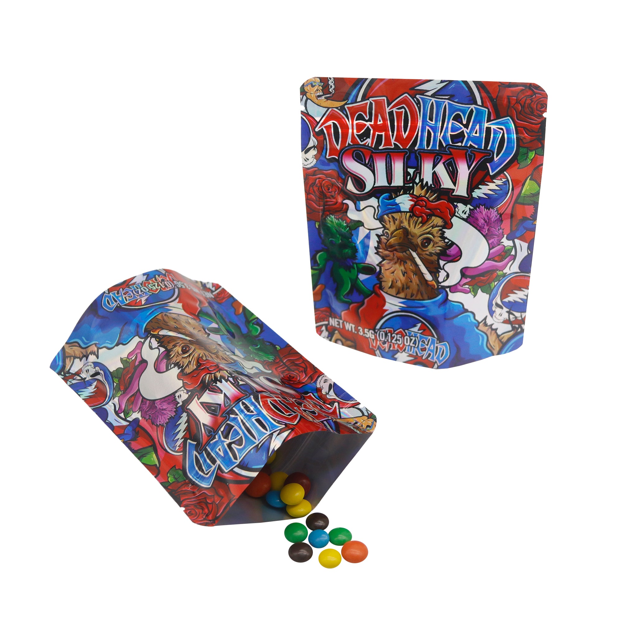 Holographic Silky Smell Proof Metallized Foil Stand Strong® Bags