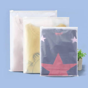 QQ Studio® Cloudy Translucent Poly Plastic Slider Zip Organization Bags