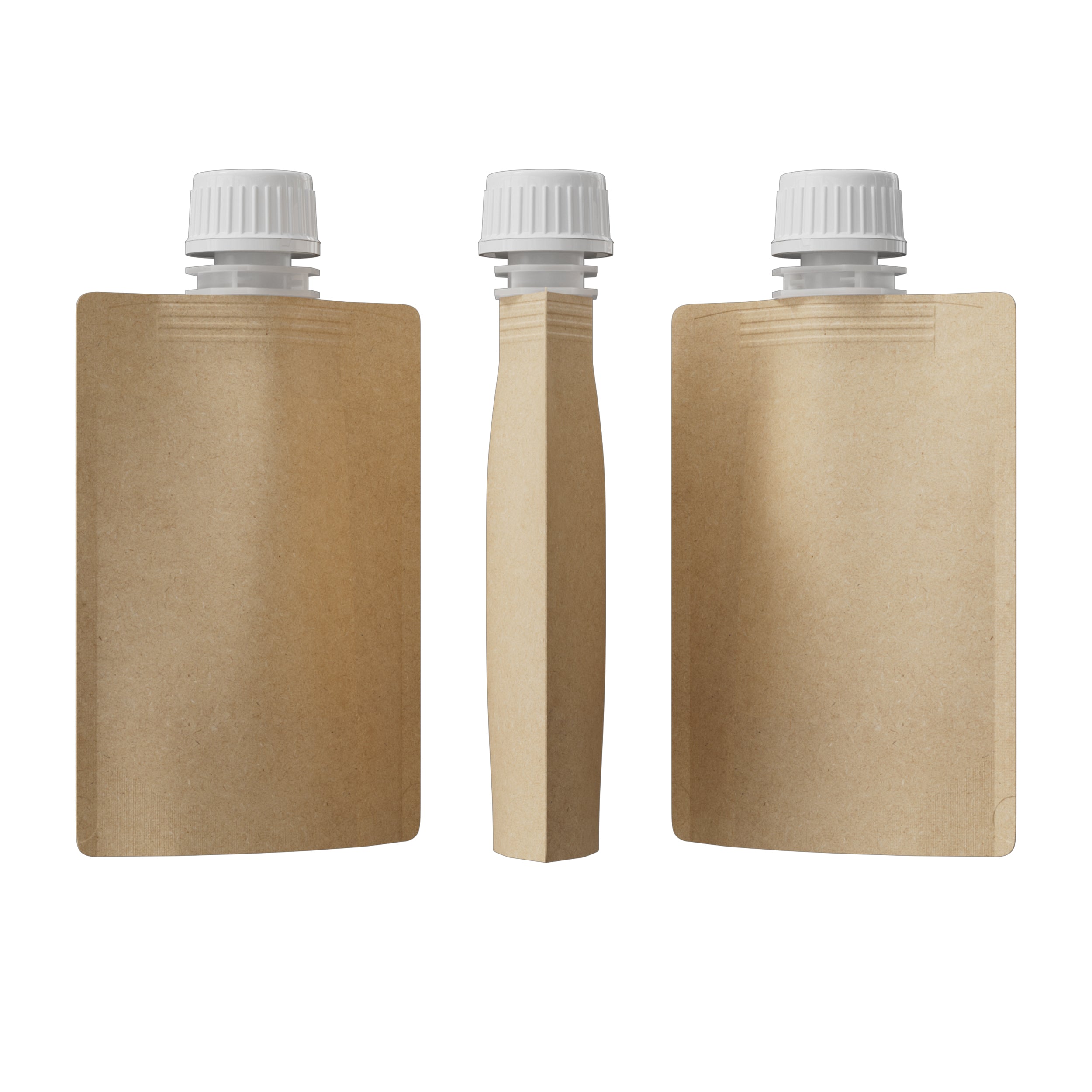 Classic Kraft Brown Stand Pouch with Top Wide Mouth Twist Cap