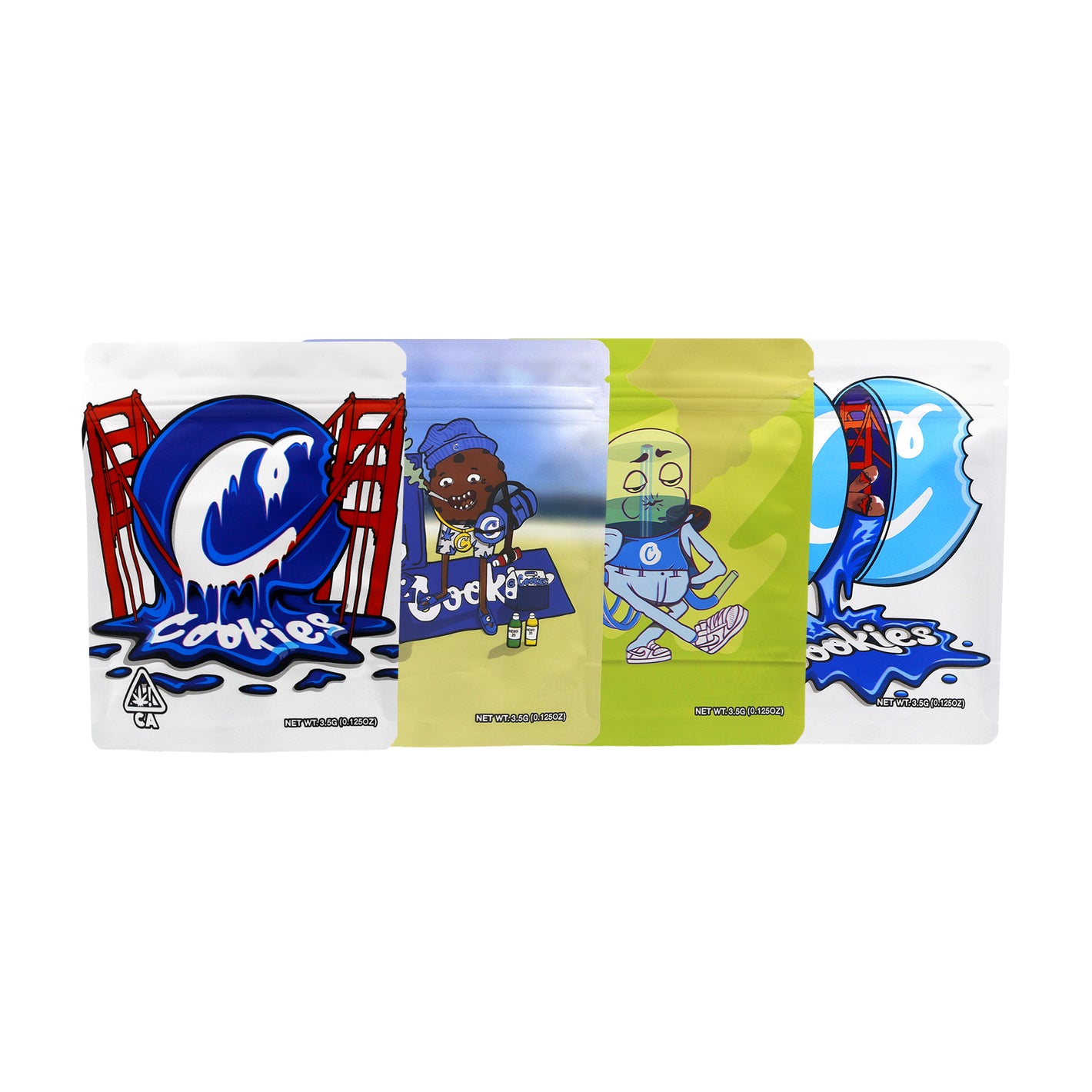 Matte SF Summer Theme Smell Proof Metallic Foil Stand Strong® Bags