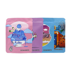 Mixed Four Dessert Theme Smell Proof Metallic Foil Stand Strong® Bags