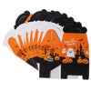 Halloween Designed Cardboard Treat Boxes with Handle - Glossy Orange