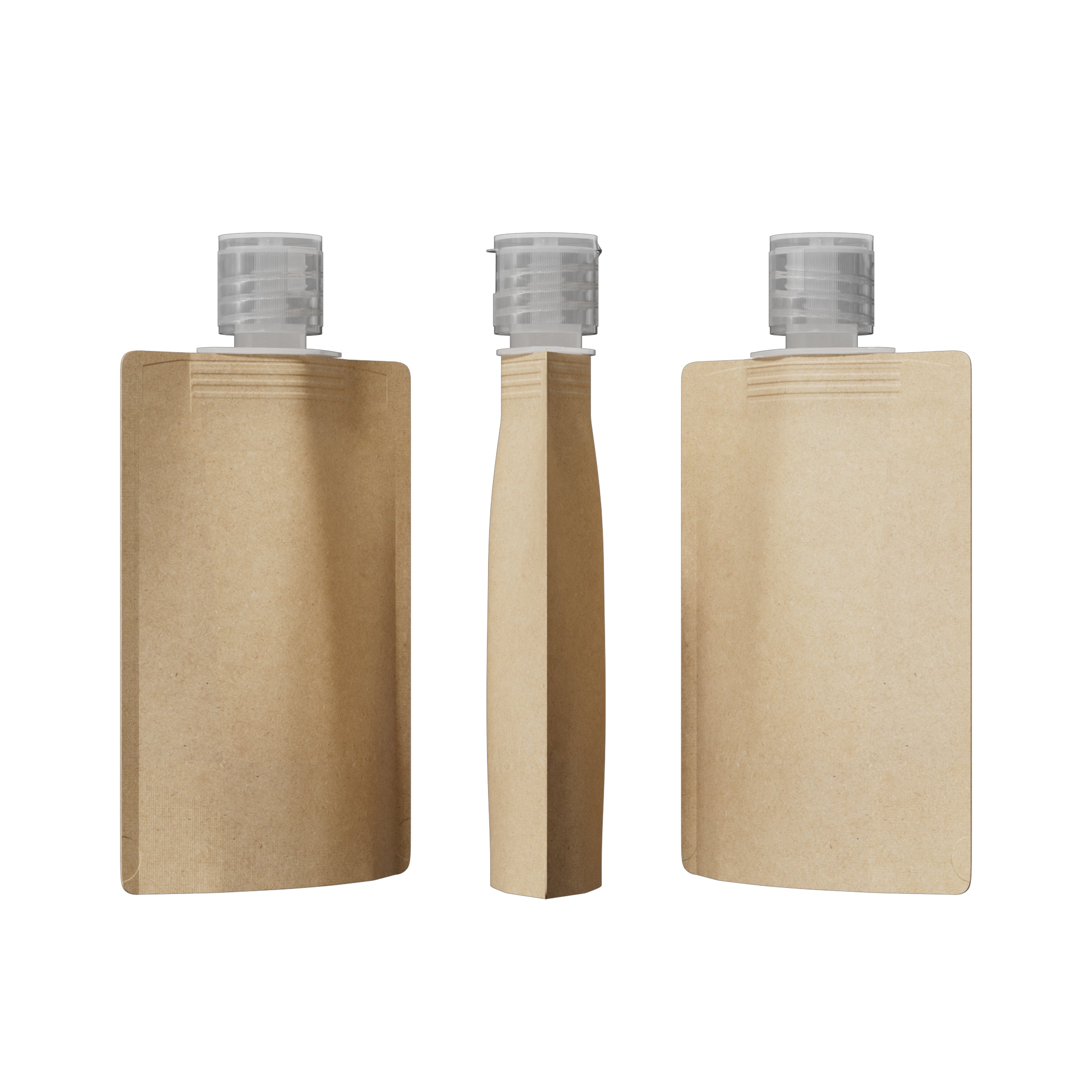Classic Kraft Brown Stand Pouch with Top Wide Mouth Flip Top Cap