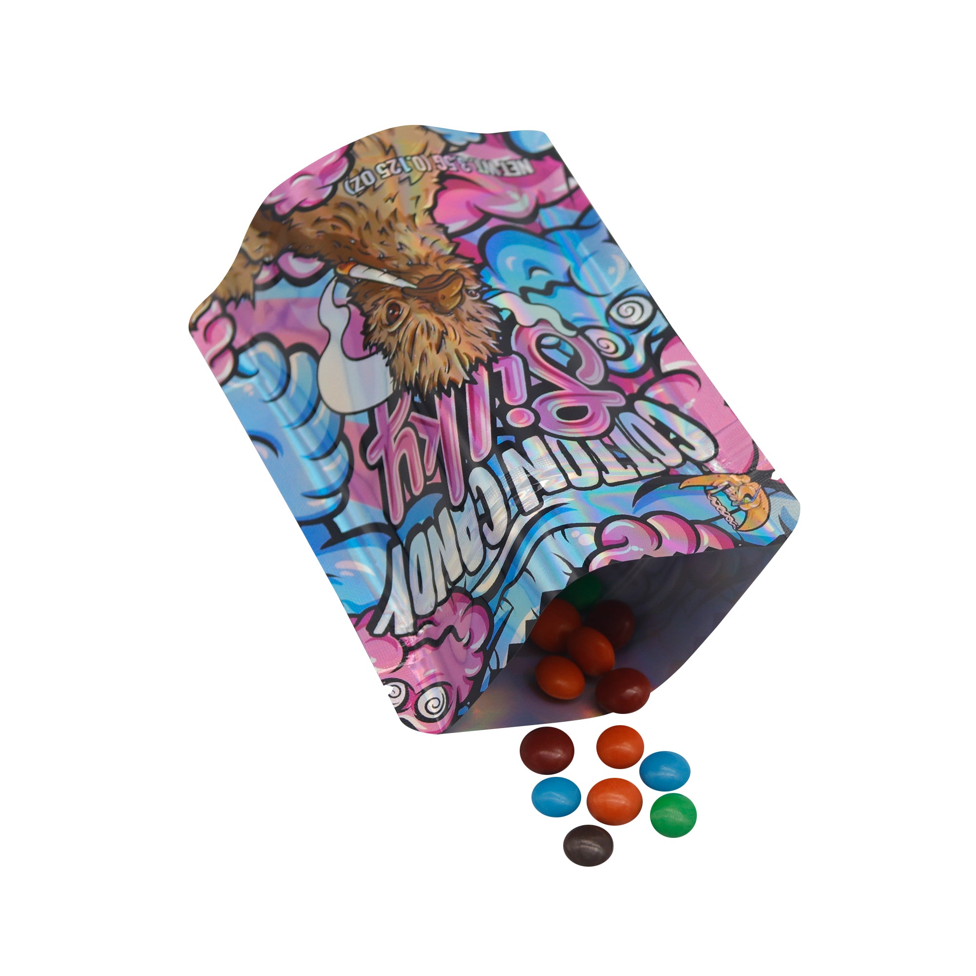 Holographic Silky Smell Proof Metallized Foil Stand Strong® Bags