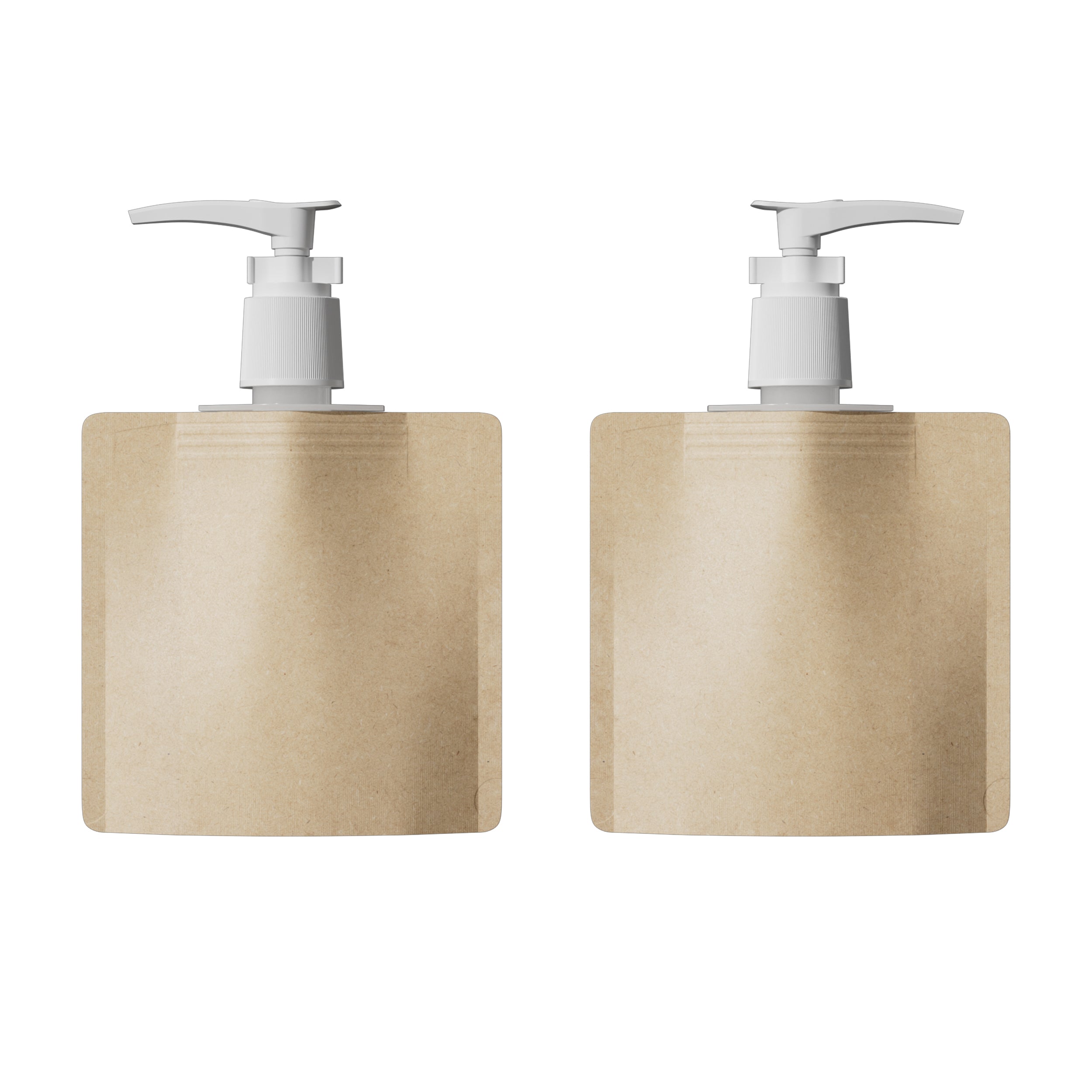 Classic Kraft Brown Stand Pouch with Top Wide Mouth Pump Dispenser
