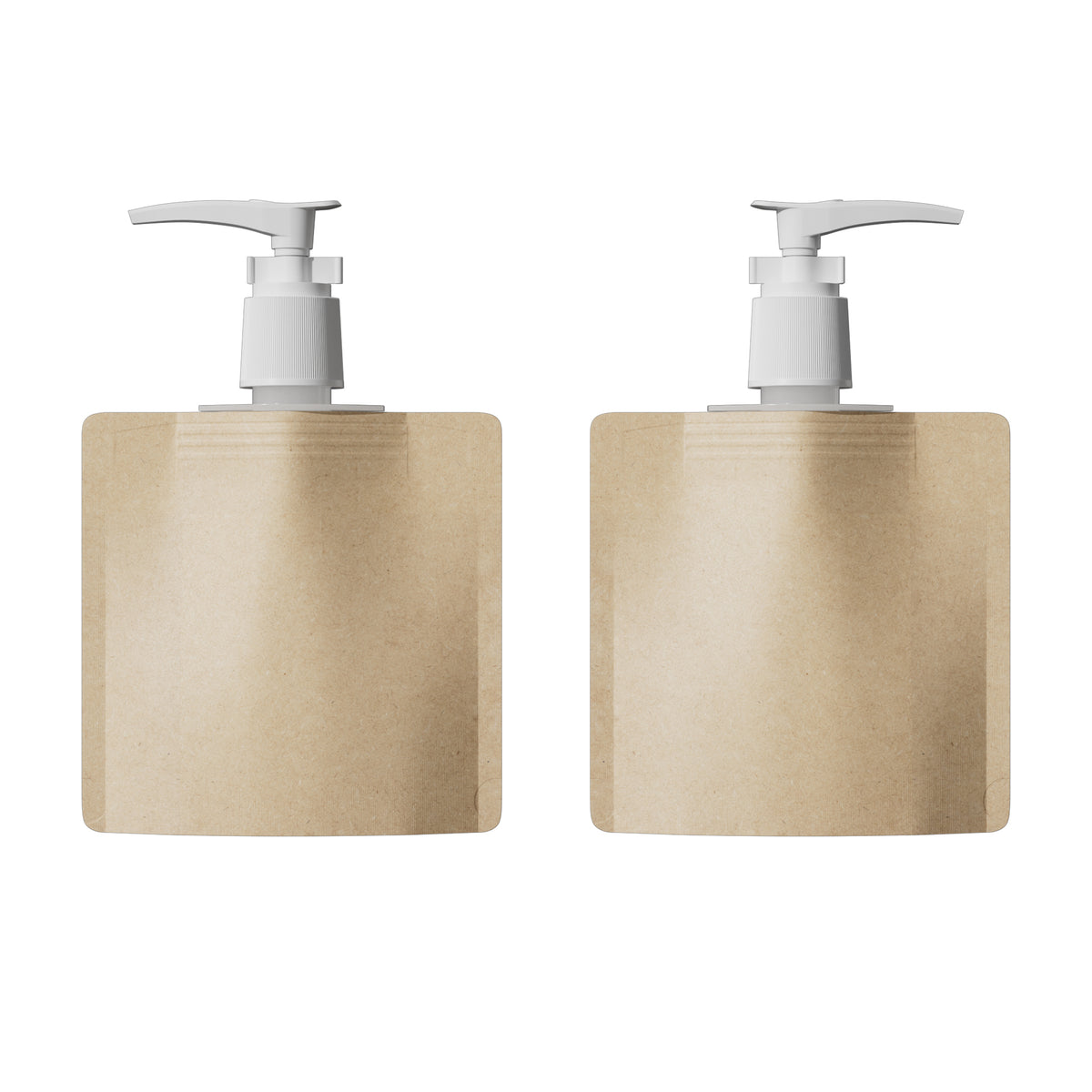 Classic Kraft Brown Stand Pouch with Top Wide Mouth Pump Dispenser