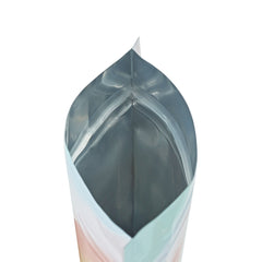 Reusable Flat Zipper Seal Bags – Glossy Double-Sided Rainbow Ice Cream Ombre Gradient Mylar