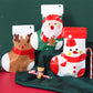 QQ Studio® Christmas Die-Cut Designed Stocking Plastic QuickQlick Bags with Round Hang Hole