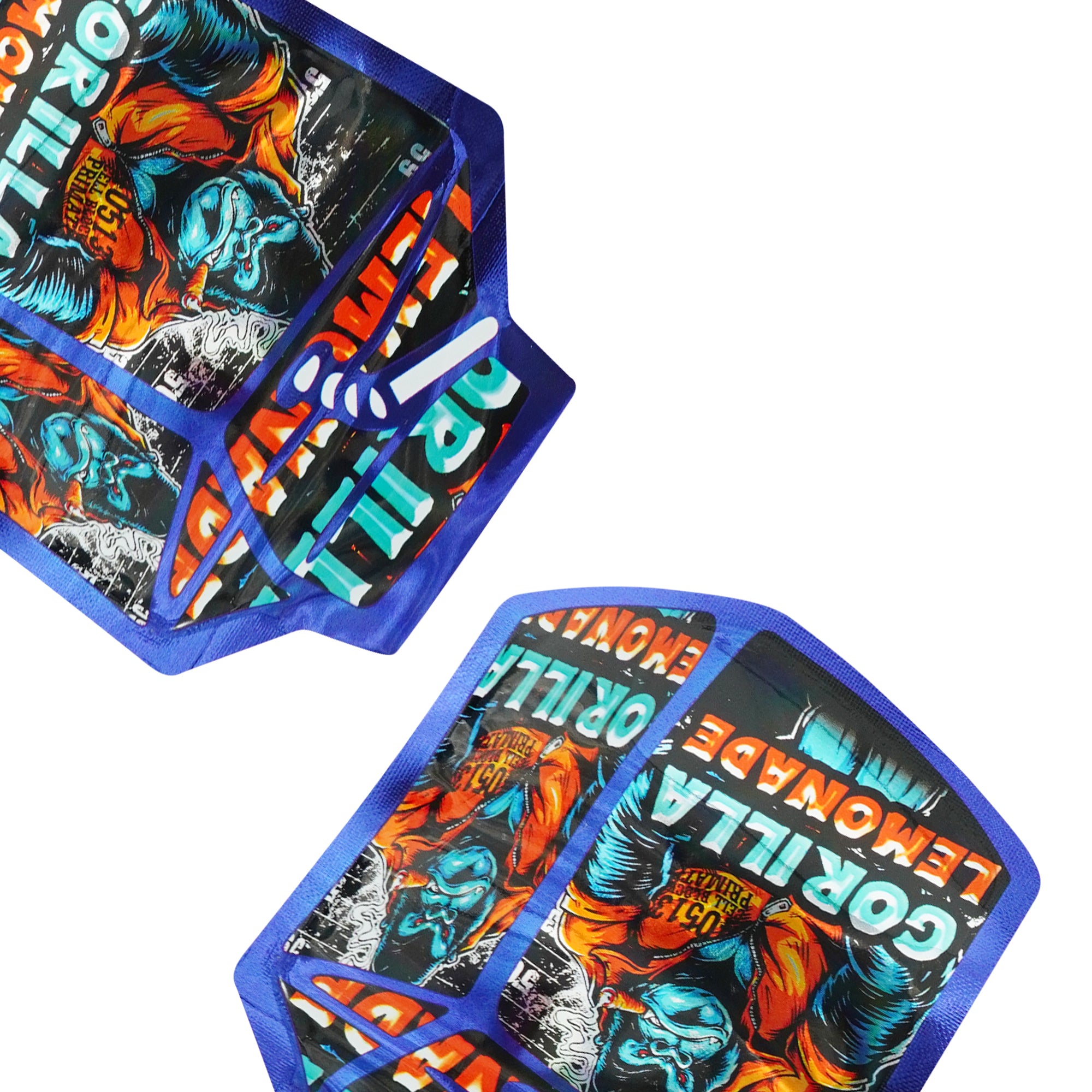 Flat Zipper Seal Bags – Holographic Milk Carton Gorilla Smell Proof Mylar Foil