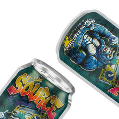 Flat Zipper Seal Bags – Holographic Soda Can Gorilla Smell Proof Mylar Foil