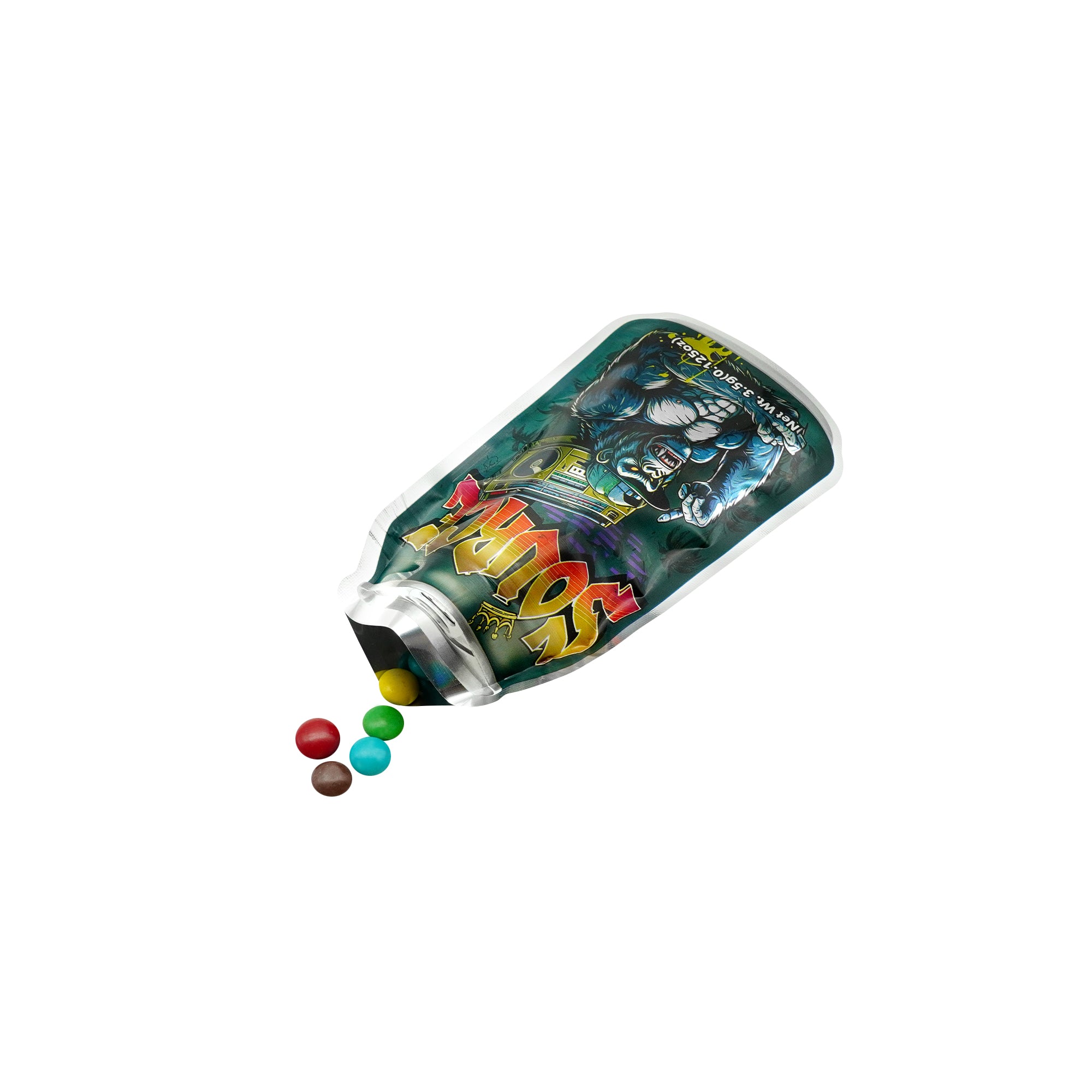 Flat Zipper Seal Bags – Holographic Soda Can Gorilla Smell Proof Mylar Foil