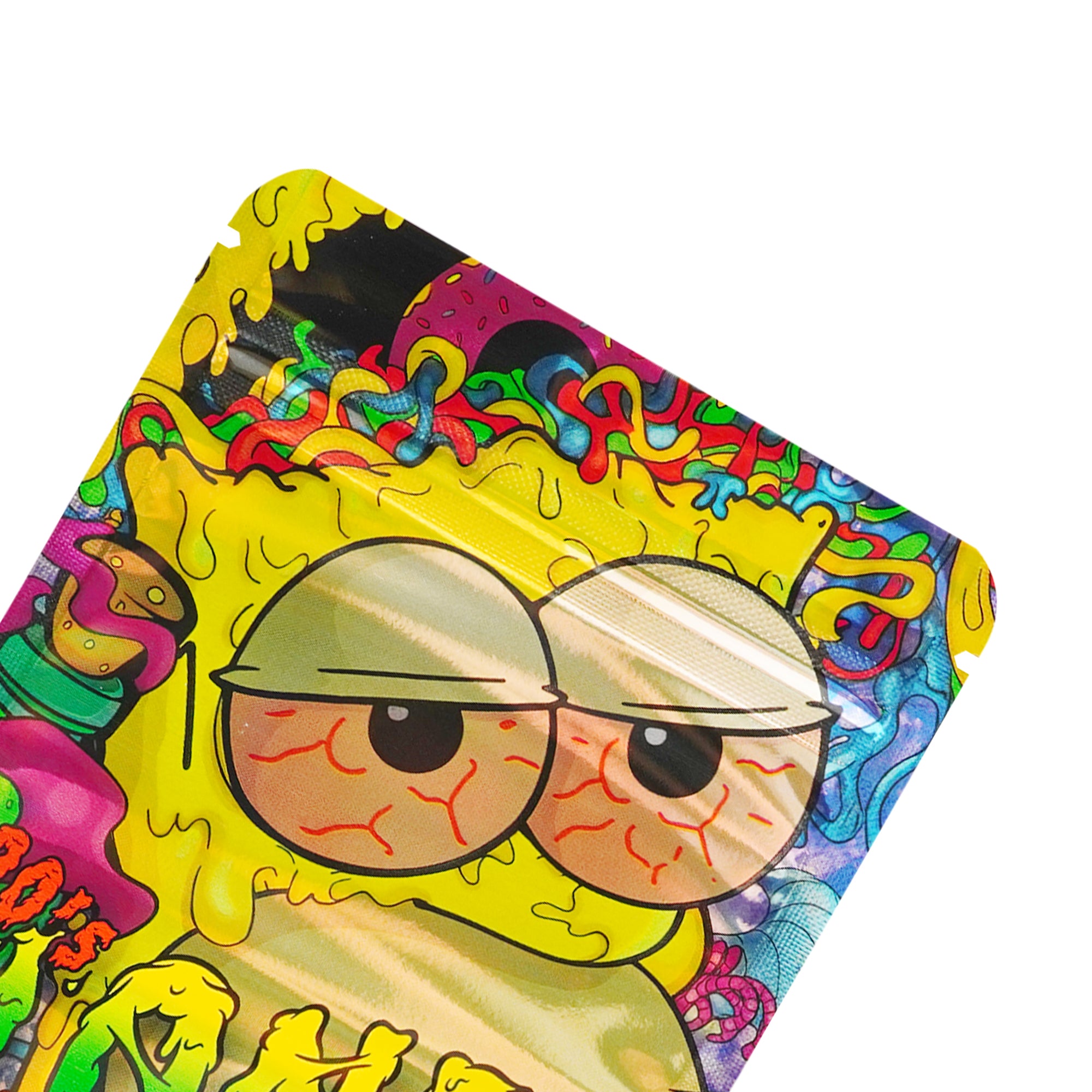 Holographic 90s Cartoon Smell Proof Metallized Foil Stand Strong® Bags