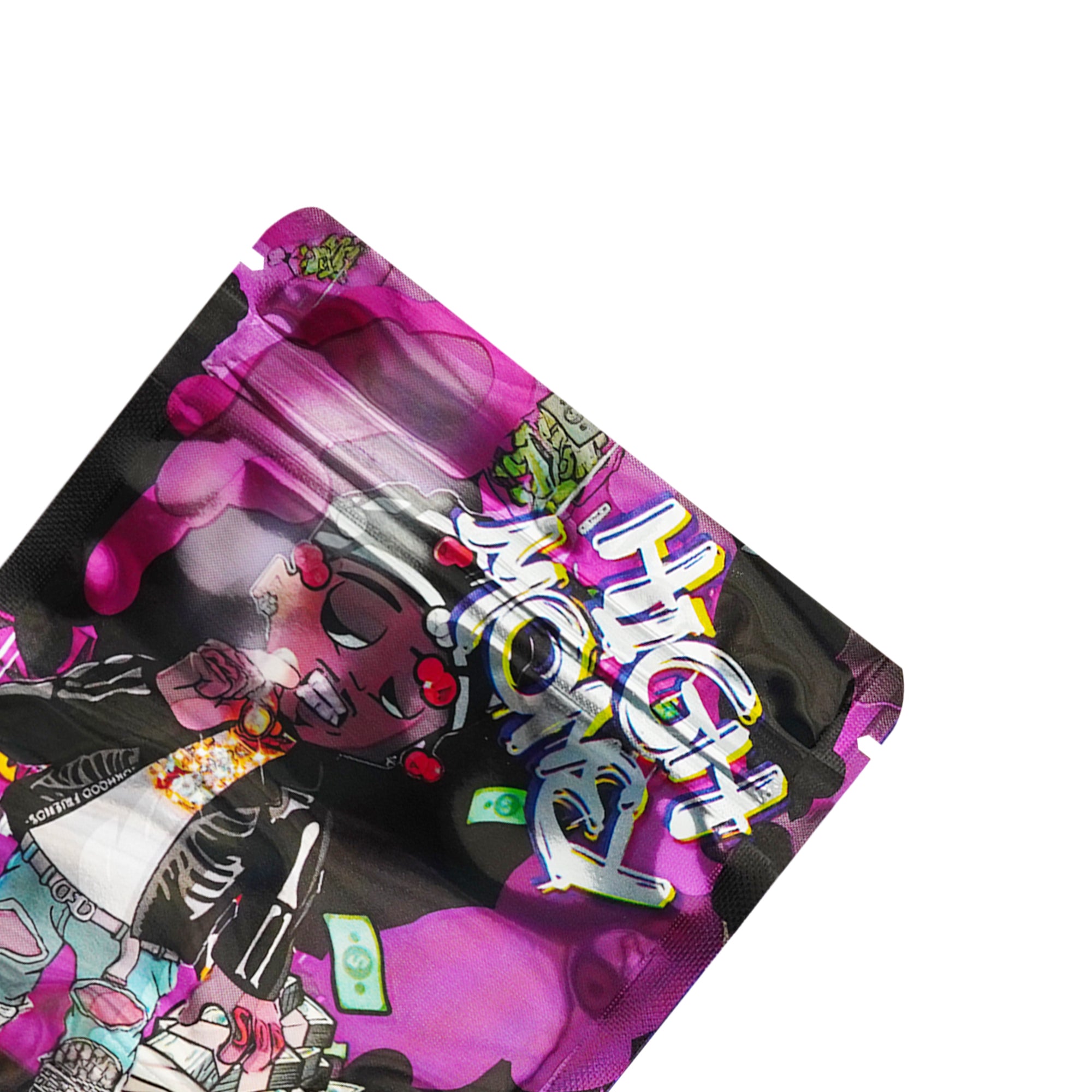 Holographic High Roller Smell Proof Metallized Foil Stand Strong® Bags
